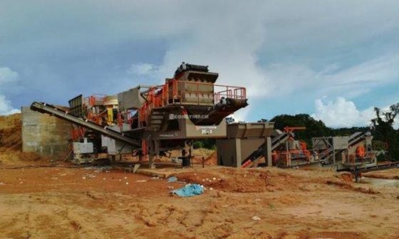 移動式硬質石材破砕プラント