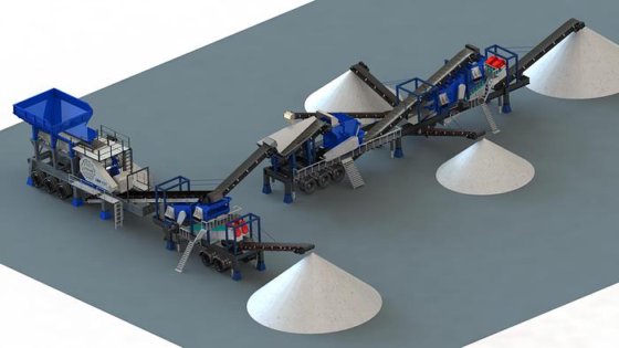 多目的モバイルジョー&インパクトクラッシャー | 一次、二次、三次段階