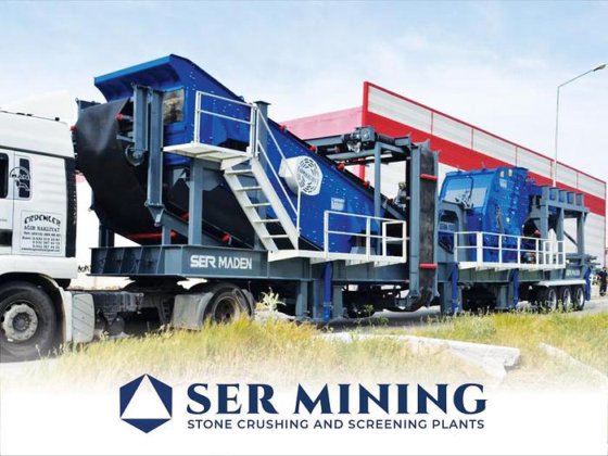 コンパクトで強力な石材加工設備 - 移動式衝撃破砕スクリーニングプラント