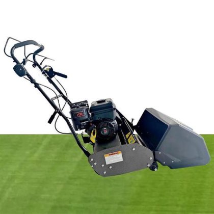 小さな芝生でも扱いやすく、収納も簡単 - 手押し式リールモア コンパクト設計で操作性に優れたシリンダーモア