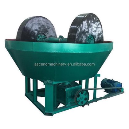 2018ダブルローラーウェットパンミルと金鉱石ウェットパンミル粉砕機