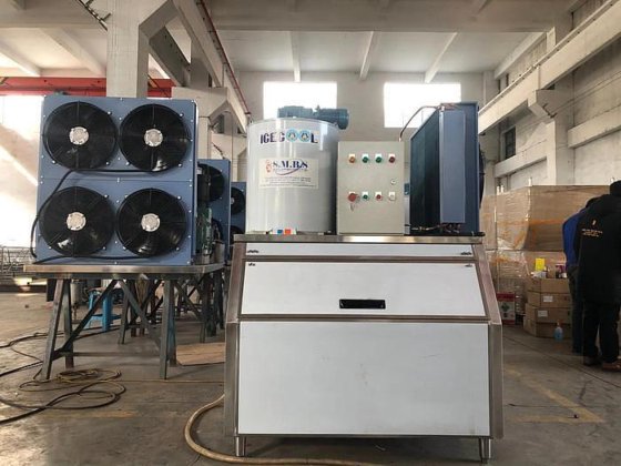 5 吨不锈钢滚筒片冰机，带防腐蚀蒸发器