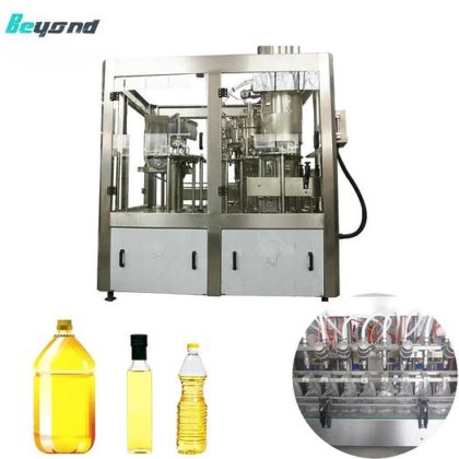 塑料食用油瓶灌装旋盖贴标机