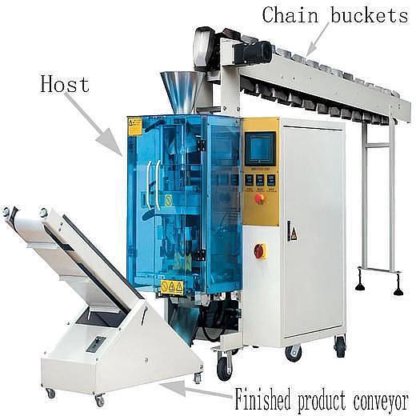 与食品包装公司合作的薯片包装机