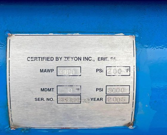 ハイドロパック ヘリウム貯蔵システム 15,000 psi