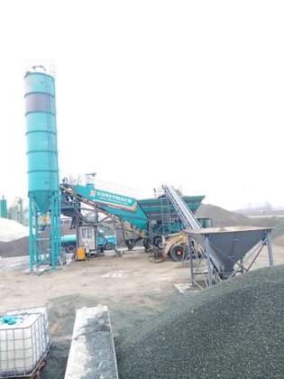 30立方/小时移动混凝土搅拌站