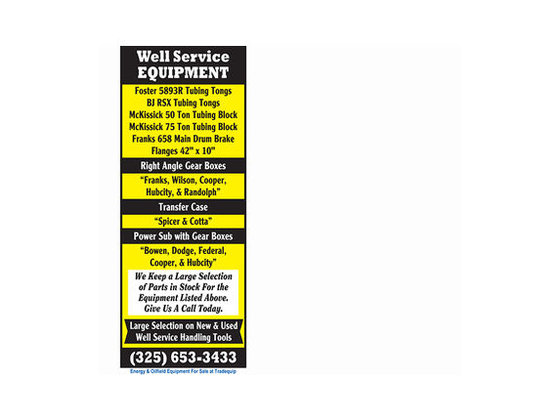 FOSTER Well Service Equipment -