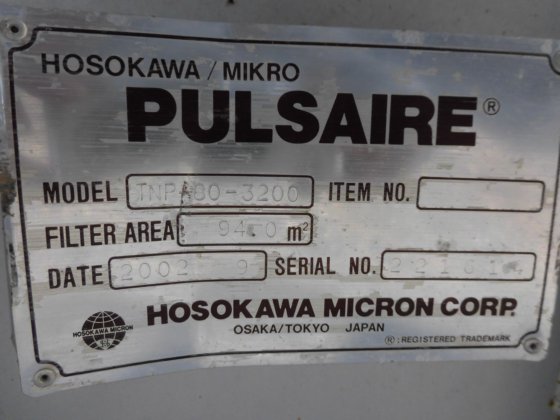 2002 Hosokawa Micron TNP-80-3200