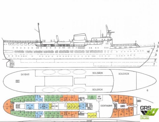 93米长，可容纳1287名乘客的邮轮出售