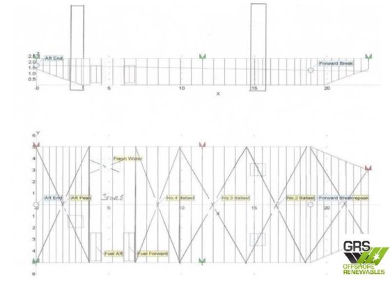 ドッキング済み、塗装済みの23m作業船を販売します
