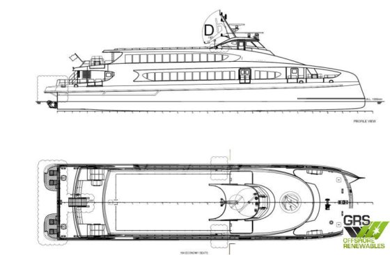 出售43米400座客船