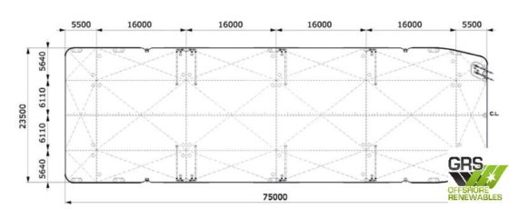 75米 23.5米 浮桥