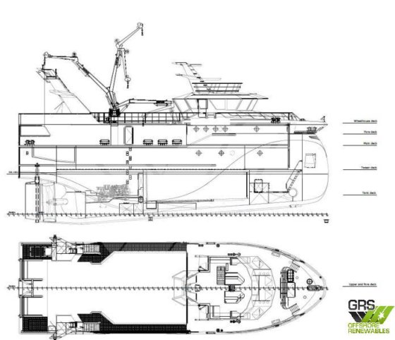 32m 11.5ノットの調査・測量・警備船を販売