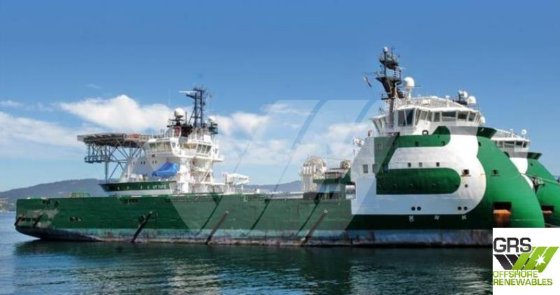 出售89米DP2平台供应船