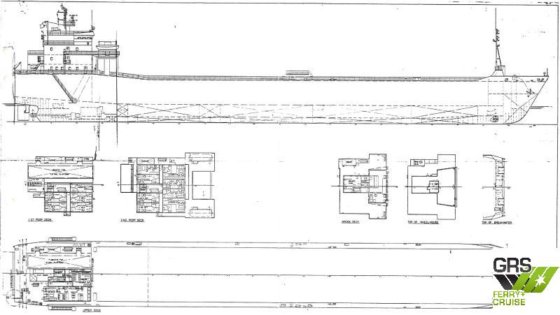 135m、1040レーンメーターのRoRo船販売中