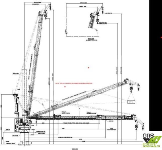 800T 支腿海上起重机 / 出售起重机 /
