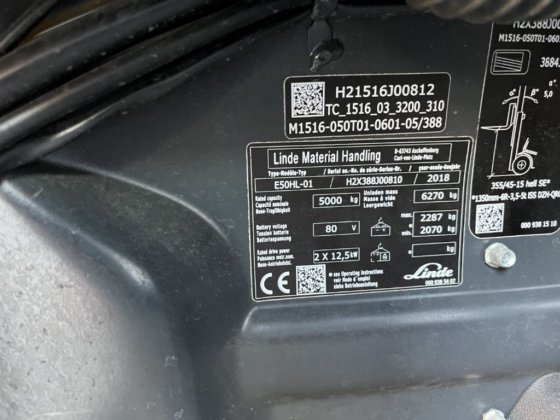 2018 Linde E50HL