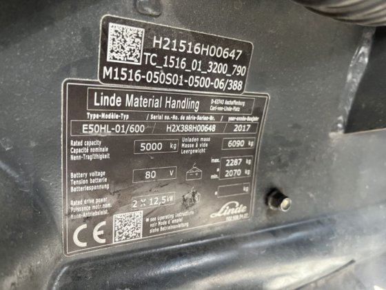 2017 Linde E50HL-01/600