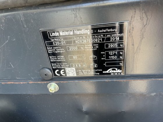 2014 Linde E20-01
