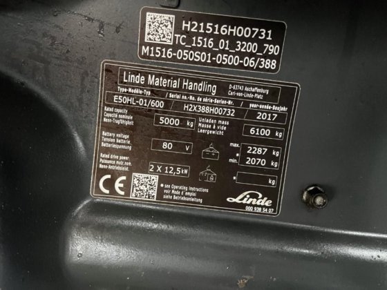 2017 Linde E50HL-01/600