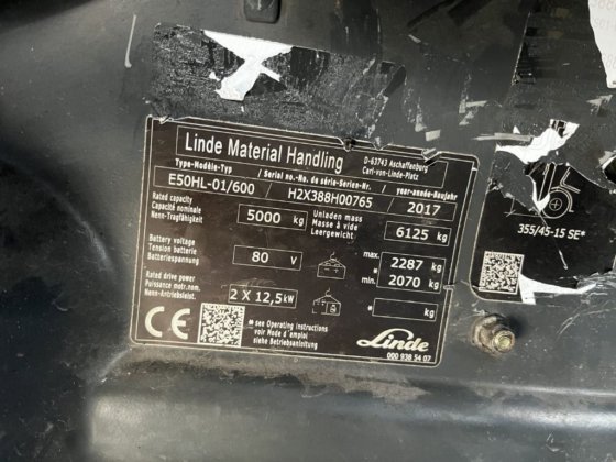 2017 Linde E50HL-01/600