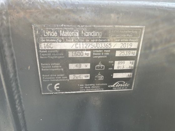 2019 Linde E16C