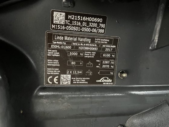 2017 Linde E50HL-01/600