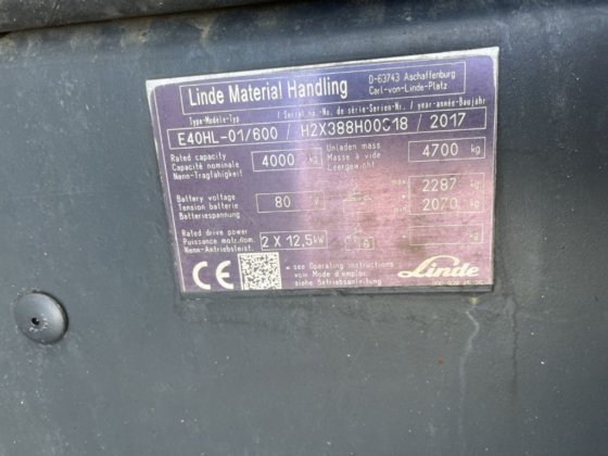 2017 Linde E40HL-01/600