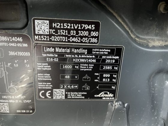 2019 Linde E16-02