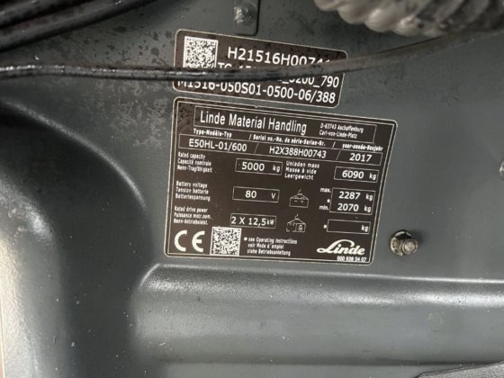 2017 Linde E50HL-01/600