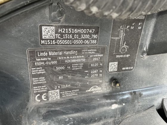 2017 Linde E50HL-01/600