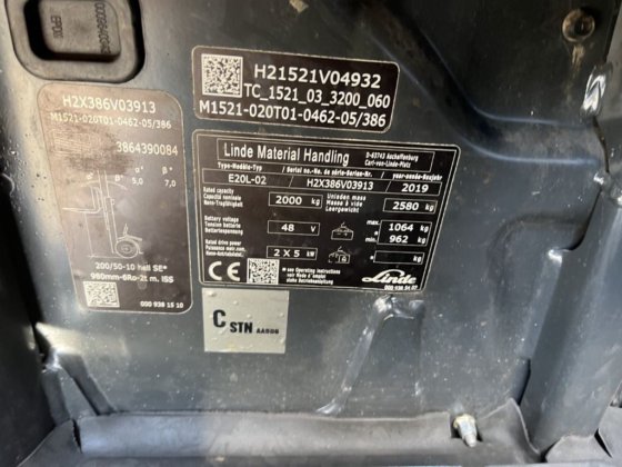 2019 Linde E20L-02