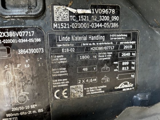 2019 Linde E18-02