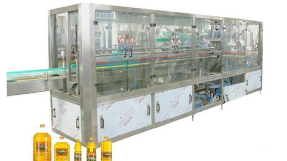 用于食用油的高效全自动旋转式辣椒油瓶灌装旋盖机，价格优惠