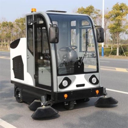 仓库清扫机 履带式扫路车 真空街道清洁机