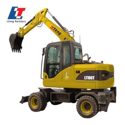 8 吨高质量建筑机械 迷你液压轮式挖掘机