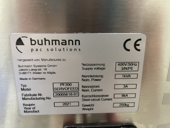 2021 Buhmann SERVOFEED PF200