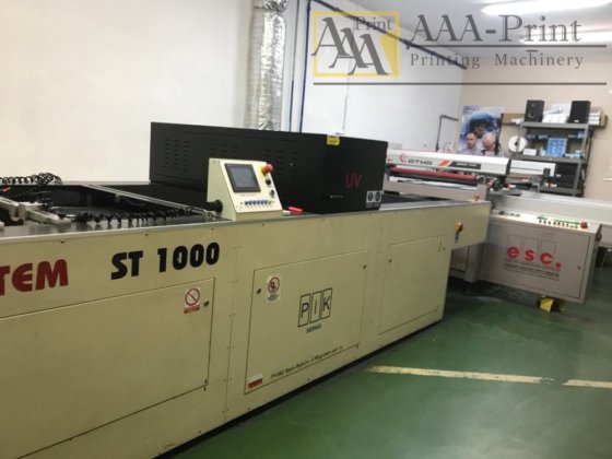 2012 Screen Printing Machine ATMACE 710/G + Tunnel UV SUV800 model EPS ...