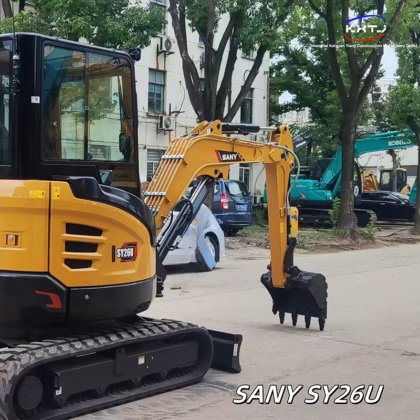 全新三一 SY26U 挖掘机 - 适用于建筑项目的紧凑型迷你挖掘机