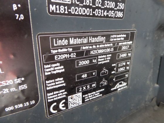 2017 Linde E20PH-02