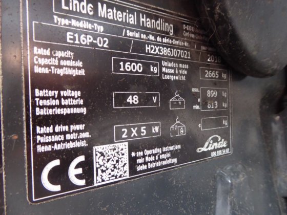 2018 Linde E16P-02