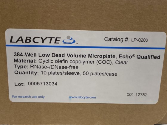 (50/Cs) LABCYTE 384-Well COC Echo Qualified Low Dead Volume Microplates ...