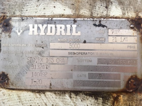 2003 Hydril 21-1/4" 5000 psi