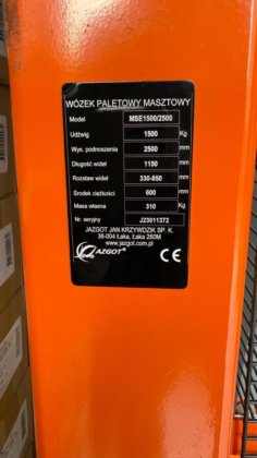 Pallet Stacker Model MSE 1500/2500