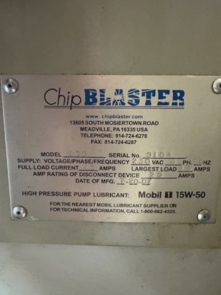 2007 D30 LNS "CHIPBLASTER" HIGH-PRESSURE
