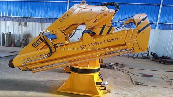 小型マリンデッキナックルクレーン伸縮式硬い船オフショアブームボート