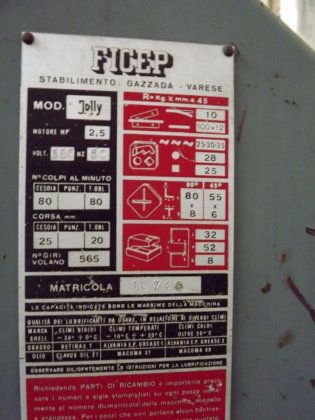 FICEP JOLLY冲孔机