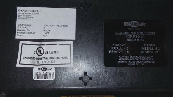 CBS ArcSafe Remote Switch Operator