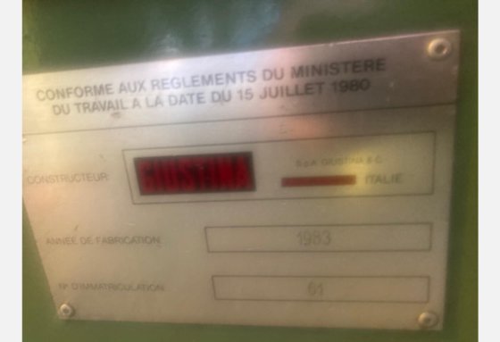 1983年 GIUSTINA 114/500型磨床