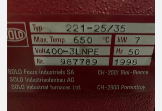 テンパリングオーブン SOLO 221-25/35